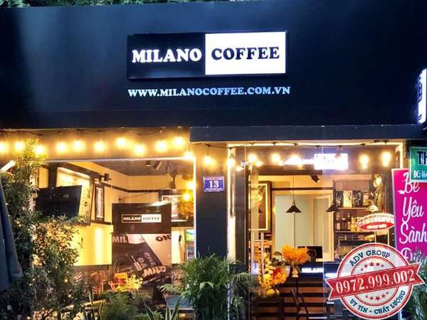biển hiệu quảng cáo Milano Coffee