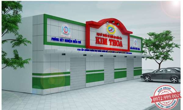 Phối cảnh thi công bảng hiệu phòng khám 