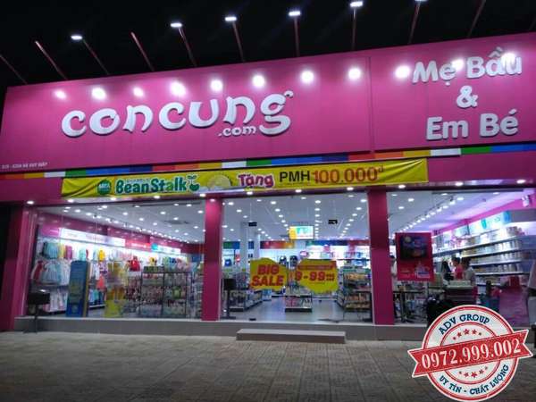  Bảng hiệu alu chữ nổi chuổi cửa hàng concung