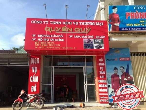 Bảng hiệu ốp Alu Chữ nổi mica cầm đồ