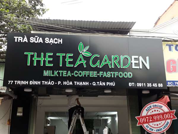 bảng hiệu alu chữ nỗi quán trà sữa