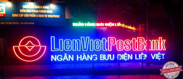bảng hiệu đèn neon ngân hàng đẹp giá rẻ
