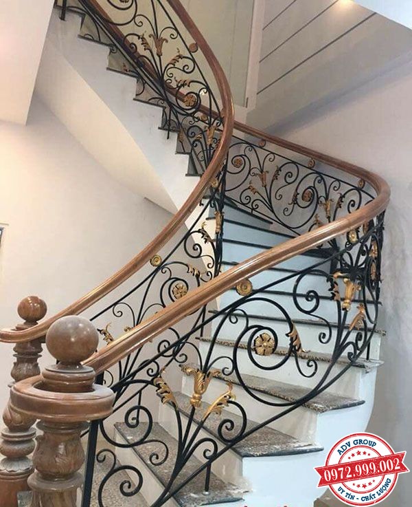 TOP 33+ Mẫu cầu thang sắt mỹ thuật đẹp - Độc Đáo 24 Mẫu cầu thang sắt mỹ thuật nhà phố đẹp