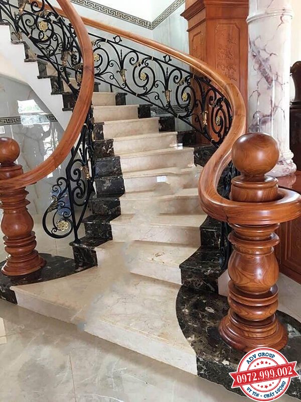 TOP 33+ Mẫu cầu thang sắt mỹ thuật đẹp - Độc Đáo 17 Mẫu cầu thang sắt mỹ thuật xoắn ốc Biệt thự Bình Dương