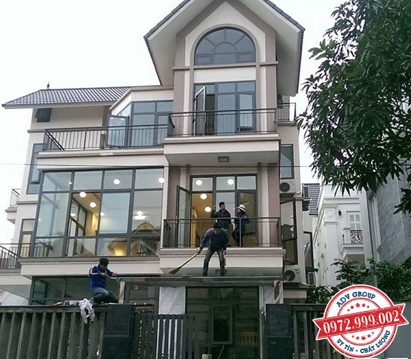 TOP 30++ Hình ảnh mẫu cửa nhôm Xingfa đẹp vừa thi công đẹp ấn tượng 39 hình ảnh công trình nhôm xingfa màu vân gỗ biệt thự bình dương