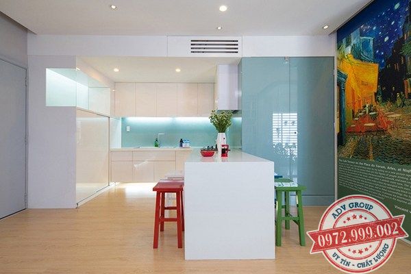 Báo giá kính ốp bếp, kính sơn màu, kính sơn 3D giá rẻ 2020 15 2. Mẫu kính sơn màu trang trí nội thất đẹp