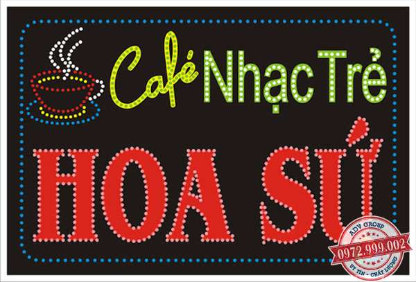 bảng hiệu led cafe