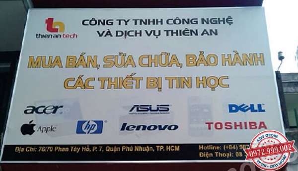 biển hiệu bạt Hiflex quảng cáo công ty