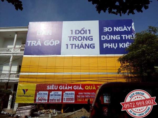 bảng hiệu bạt Hiflex quảng cáo vienthongA