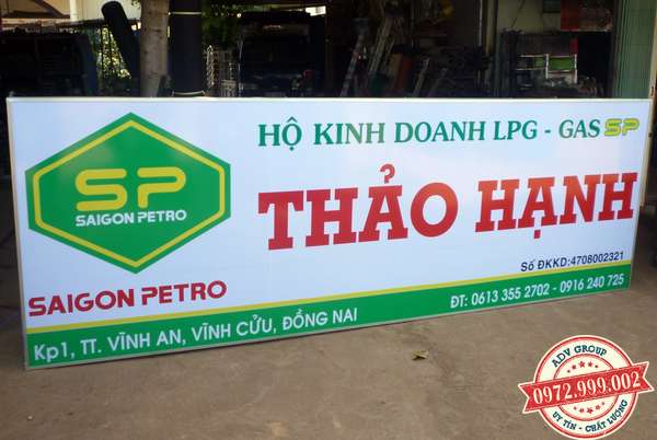 bảng hiệu bạt hiflex cửa hàng ga