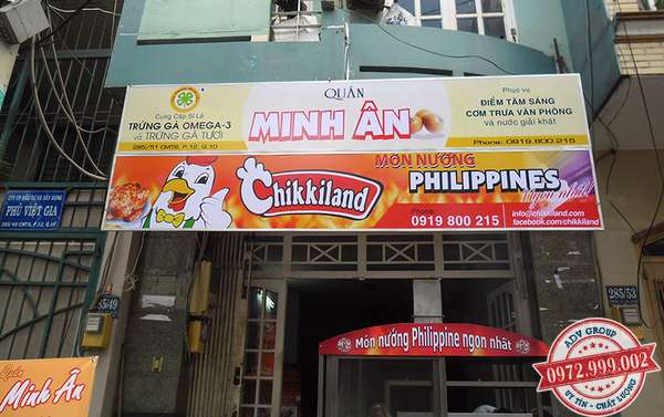 biển hiệu bạt Hiflex tiệm cơm