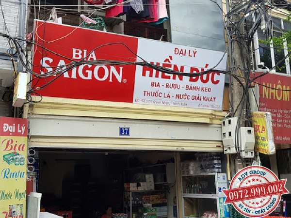 biển hiệu bạt Hiflex đại lý nước ngọt
