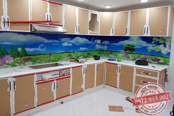 Báo giá kính ốp bếp, kính sơn màu, kính sơn 3D giá rẻ 2020 12 kính ốp bếp in 3D thiên nhiên