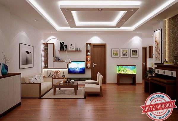 Báo giá thi công trần thạch cao đẹp - Giá rẻ Mới nhất 2020 1 trần thạch cao phòng khách hiện đại đẹp