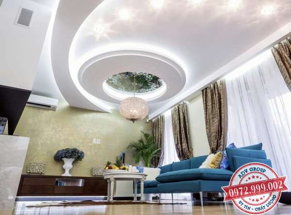 Báo giá thi công trần thạch cao đẹp - Giá rẻ Mới nhất 2020 20 Mẫu trần thạch cao giật cấp uốn lượn sang trọng