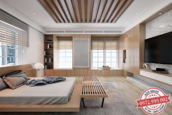 Báo giá thi công trần thạch cao đẹp - Giá rẻ Mới nhất 2020 29 Mẫu trần thạch cao phòng ngủ kết hợp với gỗ sang trọng