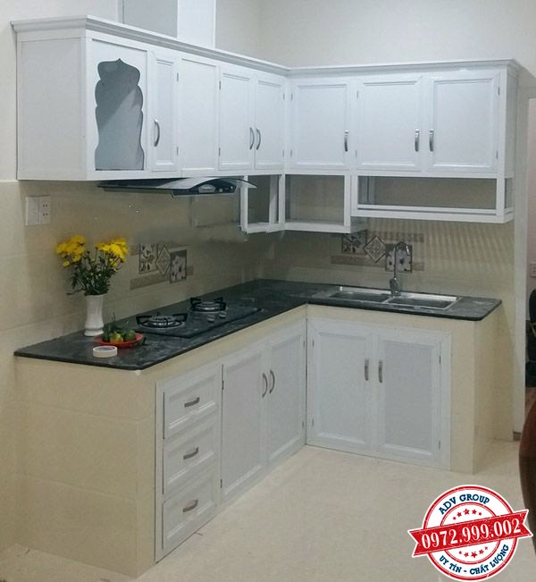 Báo giá tủ nhôm kính, Tủ bếp nhôm kính, tủ kính trưng bày giá rẻ 15 Mẫu tủ bếp nhôm kính mới thi công