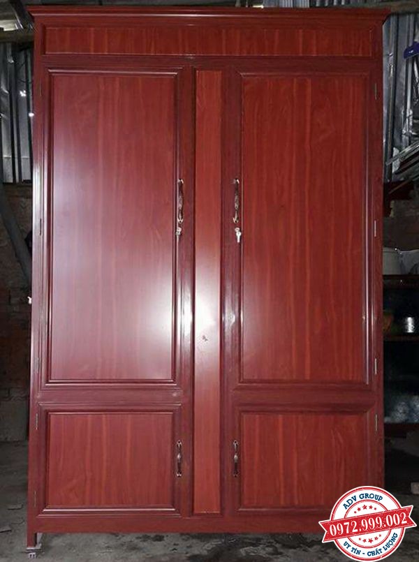 Báo giá tủ nhôm kính, Tủ bếp nhôm kính, tủ kính trưng bày giá rẻ 22 tủ quần áo nhôm kính 2 cánh