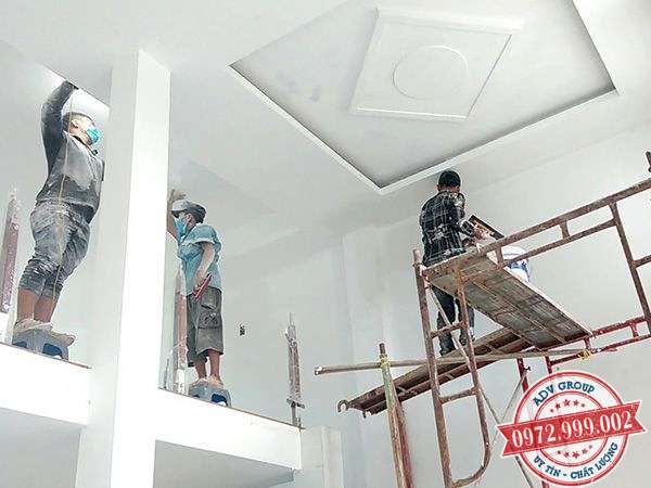 Báo giá thi công trần thạch cao đẹp - Giá rẻ Mới nhất 2020 48 Hoàn thiện trần thạch cao và tiến hành sơn