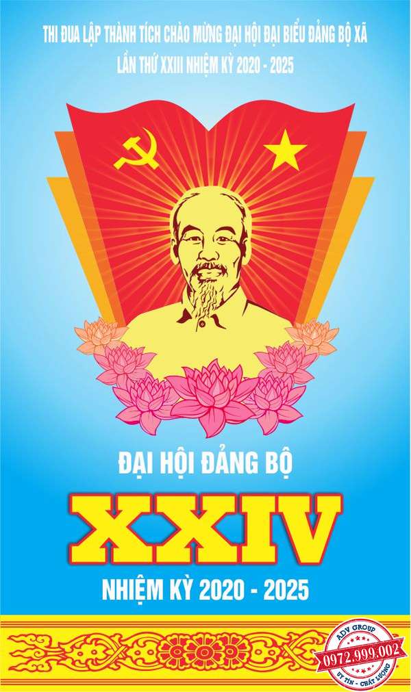 Thiết kế banner đại hội đảng mẫu 12