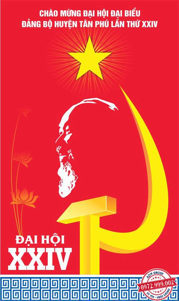 Thiết kế banner đại hội đảng mẫu 18