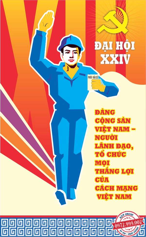 Thiết kế banner đại hội đảng mẫu 6