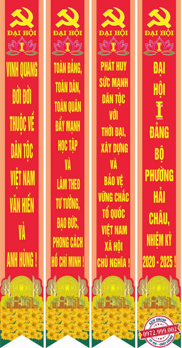 Thiết kế banner đại hội đảng mẫu 8
