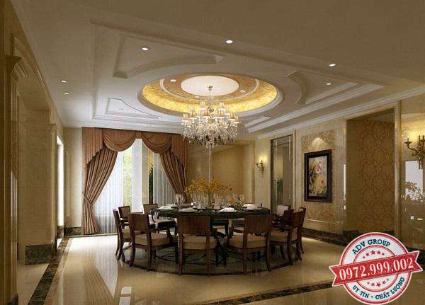 Báo giá thi công trần thạch cao đẹp - Giá rẻ Mới nhất 2020 10 Trần thạch cao phong cách cổ điển đẹp