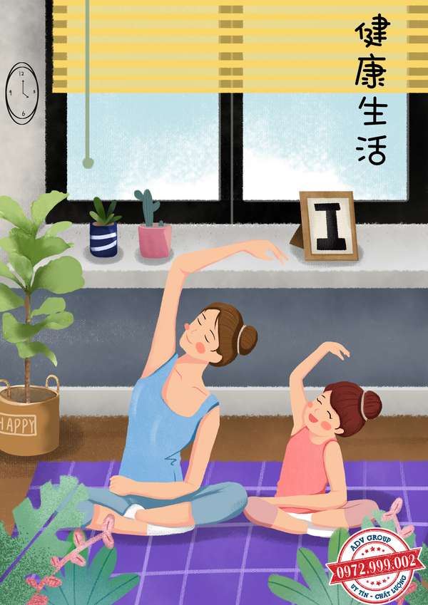 Thết kế banner yoga đẹp mấu 01