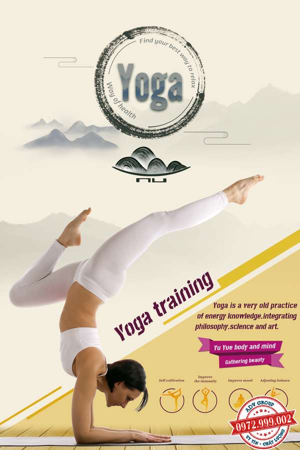 Thết kế banner yoga đẹp mẫu 2