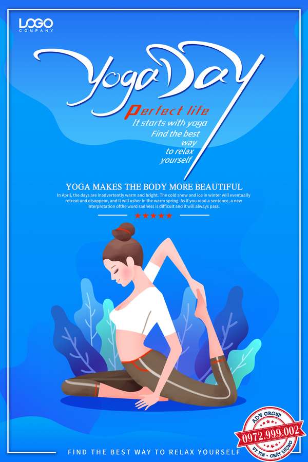 Thết kế poster yoga đẹp mẫu 21