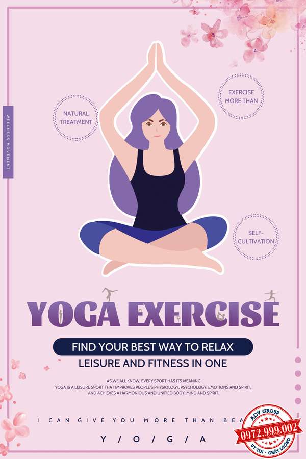 ThếThết kế Poster tập yoga đẹp mẫu 28