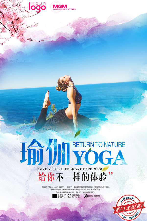 design Poster tập yoga đẹp mẫu 31