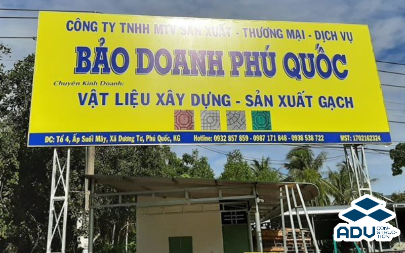 Biển bạt khung sắt 1 mặt