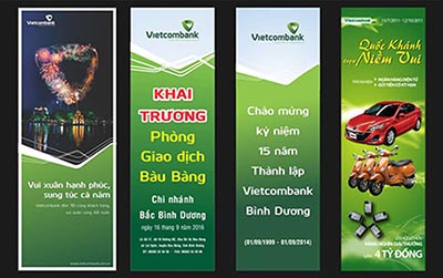 Dịch vụ treo băng rôn, treo phướn dọc giá rẻ - 100 Tấm 1 treo băng rôn dọc giá rẻ