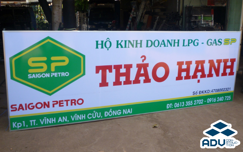 Biển bạt khung sắt cho cửa hàng
