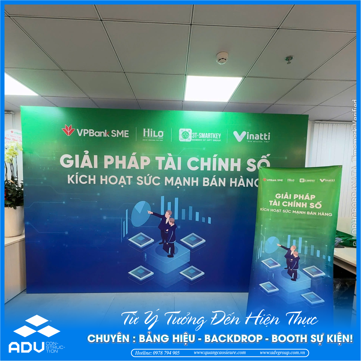 Thi công backdrop Phường Tân Định, lắp đặt backdrop sự kiện chuyên nghiệp, in ấn chất lượng cao, giá cạnh tranh.